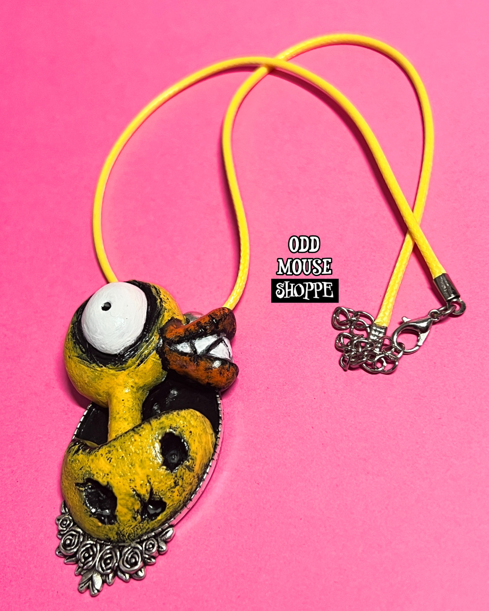 Evil Toy Duck Necklace Yellow