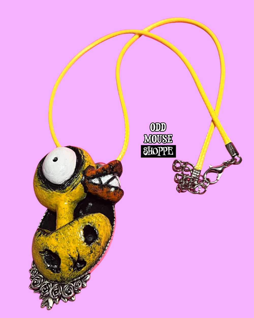 Evil Toy Duck Necklace Yellow