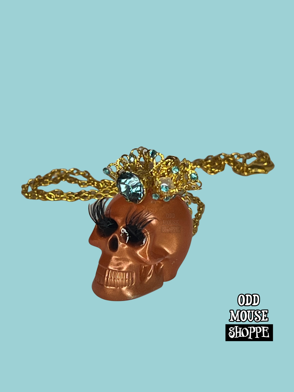 Crown Queen Golden Orange Necklace 